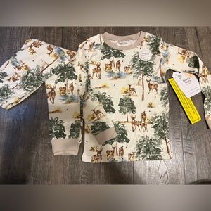NWT Burts bees 5T deer pajamas